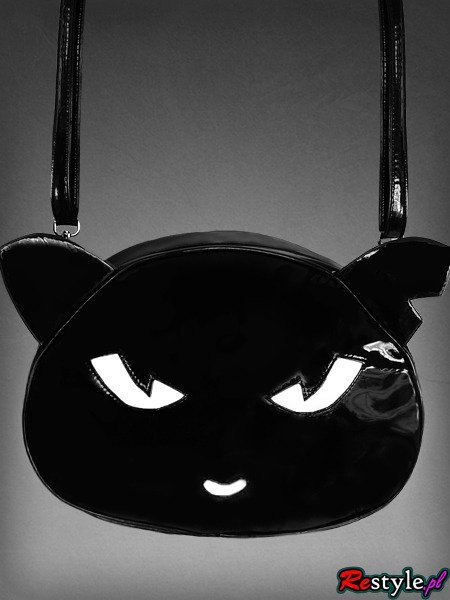 Czarna KOCIA torba torebka kot z uszkami i oczami Czarna KOCIA torba torebka kot z uszkami i oczami
