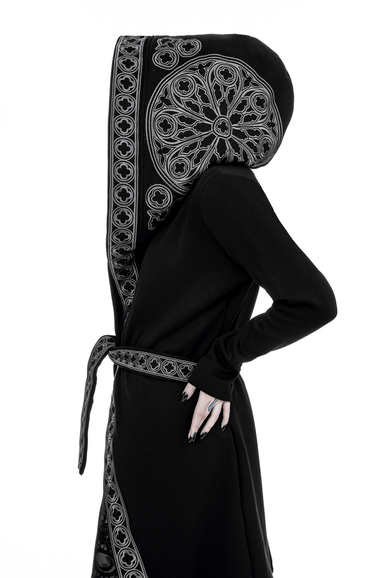 SACRUM HOODIE with Rose window embroidery