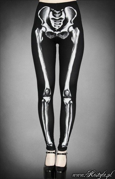 Skeleton leggings bones trousers horror pants